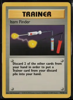 Item Finder 74/102 Pokemon Base Set Unlimited Rare Near Mint - Image 1