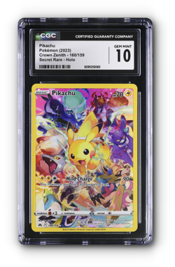 POKEMON 2023 Pikachu 160/159 Crown Zenith Holo - CGC 10 - Image 1
