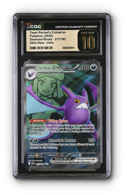 POKEMON Team Rocket's Crobat ex217/182 Sv10: Destined Rivals Holo CGC 10 PRISTIE - Image 1