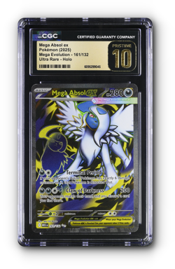 POKEMON 2025 Mega Absol ex 161/132 Mega Evolution Holo - CGC PRISTINE 10 - Image 1