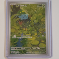 Pokemon Bulbasaur Scarlet & Violet 151 Illustration Rare Holo Card 166/165 2023 - Image 1