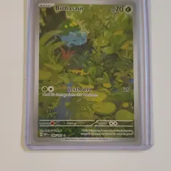 Pokemon Bulbasaur Scarlet & Violet 151 Illustration Rare Holo Card 166/165 2023 - Image 3