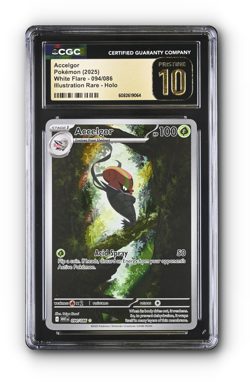 POKEMON 2025 Accelgor 094/086 White Flare Holo - CGC PRISTINE 10 - Image 1