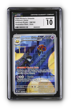 POKEMON Team Rocket's Orbeetle 198/182 Sv10: Destined Rivals Holo CGC 10 - Image 1