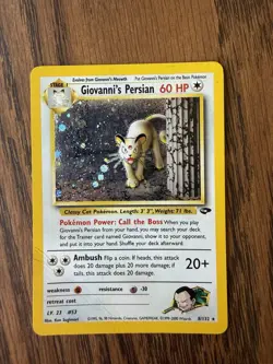 Pokemon TCG Giovanni's Persian 8/132 Gym Challenge Holo Rare Unlimited - Image 1