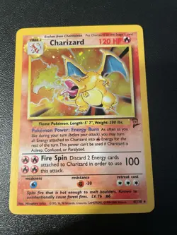 Mouth Swirl 💫 Base Set 2 Charizard Holo Pokemon TCG Very Clean - Image 3