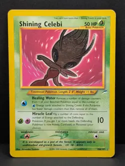 Shining Celebi 106/105 Neo Destiny Holo Ultra Secret Rare Pokemon TCG WOTC LP - Image 1