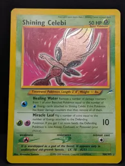 Shining Celebi 106/105 Neo Destiny Holo Ultra Secret Rare Pokemon TCG WOTC LP - Image 3
