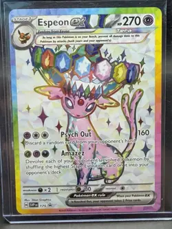Pokemon Espeon ex SVP 175 Black Star Promo Tera Full Art NM - Image 1