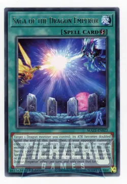 Yugioh Saga of the Dragon Emperor MAZE-EN023 Rare 1st Edition Near Mint - Image 1