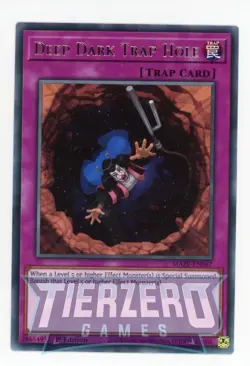 Yugioh Deep Dark Trap Hole MAZE-EN067 Rare 1st Edition Near Mint - Image 1