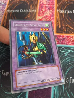 Yugioh Dragoness the Wicked Knight LOB-086 Rare Unlimited Lightly Played - Image 2