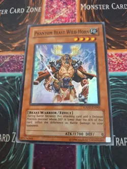 Yugioh Phantom Beast Wild-Horn GX02-EN002 Super Rare Unlimited NM/LP - Image 1