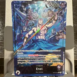 Bandai Enel OP15-058 Special Regular Leader Card One Piece CCG - Image 2