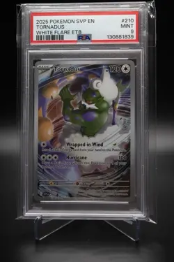 Tornadus 210 White Flare ETB PSA 9 SVP Promo 2025 Pokemon Card Mint - Image 1