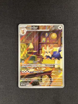 Herdier 155/086 AR White Flare SV Illustration Rare Pokemon Card NM - Image 1