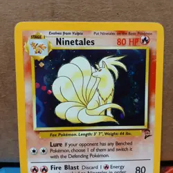 Pokemon TCG Ninetales Base Set 2 Holo Unlimited Rare Card 13/130 LP Condition - Image 2
