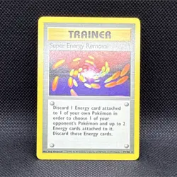 Pokemon TCG Super Energy Removal Trainer Card Base Set 79/102 Rare WOTC 1999 NM - Image 1