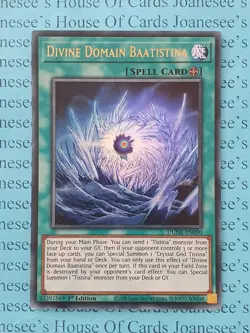 Divine Domain Baatistina DUNE-EN090 Ultra Rare Yu-Gi-Oh Card 1st Edition New LP - Image 1