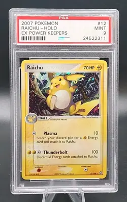 PSA 9 MINT 2007 Raichu ex Power Keepers Holo Rare Pokemon Card 12/108 - Image 1