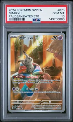 2024 Pokemon—Mimikyu #075 Scarlet & Violet Promo Cards—Black Star Promo PSA 10 - Image 1
