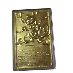 VTG BURGER KING POKEMON 1999 23K GOLD PLATED MEWTWO TRADING CARD WITH CASE #150 - Image 2