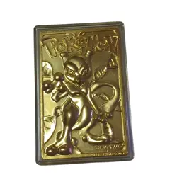 VTG BURGER KING POKEMON 1999 23K GOLD PLATED MEWTWO TRADING CARD WITH CASE #150 - Image 3