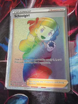 Schoolgirl Full Art 277/264 Rainbow Rare Fusion Strike Pokemon TCG Card - Image 2