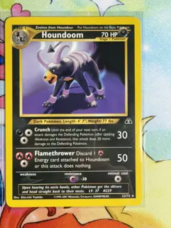 Houndoom - 23/75 - Pokemon Neo Discovery Unlimited Rare Card WOTC LP -c - Image 1