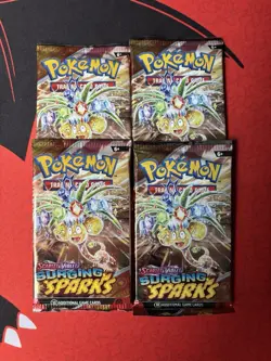 Pokemon Packs Lot Of 4 Surging Sparks - Image 1
