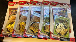 Pokemon Destined Rivals 3 Eevee & 2 Zarude Checklane Blister Pack SV10 LOT OF 5 - Image 1