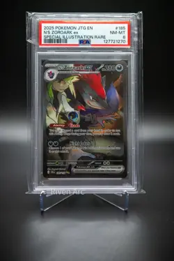 N’s Zoroark ex PSA 8 NM-MT 2025 Pokemon JTG #185 Special Illustration Rare - Image 1