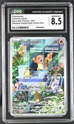 2023 Pokemon SVP Obsidian Flammen Pokemon #044 Charmander PSA CGC 8.5 - Image 1