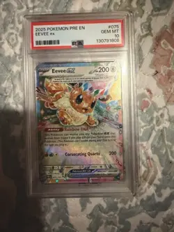 Pokemon Eevee ex 075/131 Sv: Prismatic Evolutions Promo Holo Double Rare PSA 10 - Image 1