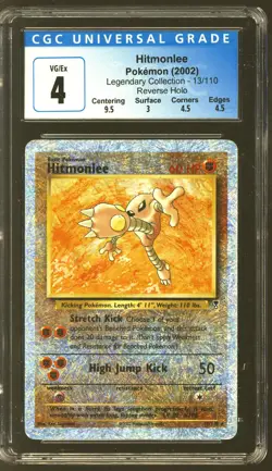 Pokemon Legendary Collection Reverse Holo Foil Hitmonlee 13/110 CGC 4 - Image 1