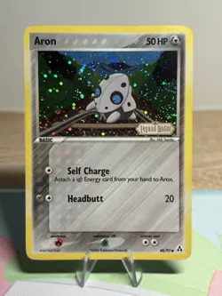 Pokemon TCG 2006 Ex Legend Maker Aron 48/92 Stamped Reverse Holo Foil MP - Image 1