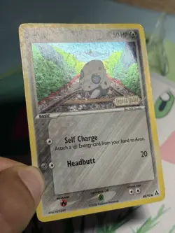 Pokemon TCG 2006 Ex Legend Maker Aron 48/92 Stamped Reverse Holo Foil MP - Image 4