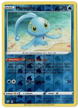 Shining Fates Pokemon TCG Reverse holo Manaphy - Image 1