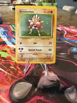 Pokemon TCG Hitmonchan Base Set 7/102 Holo Rare Unlimited - Image 1