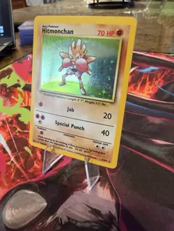 Pokemon TCG Hitmonchan Base Set 7/102 Holo Rare Unlimited - Image 3