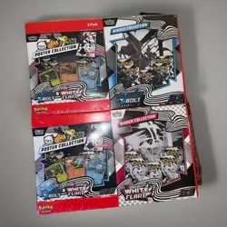 Pokemon Black Bolt and White Flare Binder + Poster Collection Sam's Club Bundles - Image 1