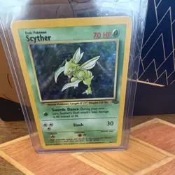 Pokemon TCG Scyther Holo Rare Jungle Unlimited 10/64 70 HP English (1999) - Image 1