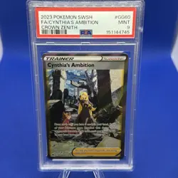 Cynthia's Ambition GG60/GG70 Sword Shield Crown Zenith Pokemon PSA 9 *560 - Image 1