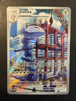 Pokemon Steelix 208/182 SV04 Paradox Rift Illustration Rare NM - Image 1