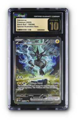 POKEMON 2025 Zekrom ex 166/086 Black Bolt Holo CGC PRISTINE 10 - Image 1