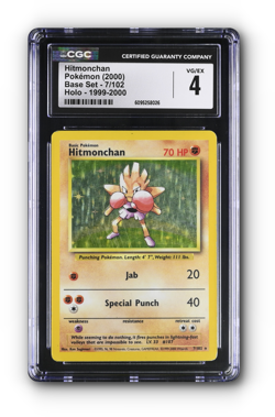POKEMON 2000 Hitmonchan 007/102 Base Set Holo - CGC 4 - Image 1