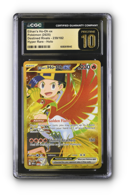 POKEMON 2025 Ethan's Ho-Oh ex 239/182 Destined Rivals Holo - CGC PRISTINE 10 - Image 1