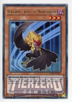 Yugioh Blackwing - Kalut the Moon Shadow MAZE-EN037 Rare 1st Edition Near Mint - Image 1