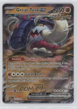Great Tusk ex Pokemon Scarlet & Violet Paldean Fates #053 - Image 1
