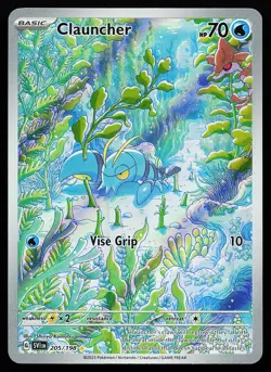 Clauncher 205/198 Holo Illustration Rare Scarlet & Violet Base Set Pokemon Card - Image 1